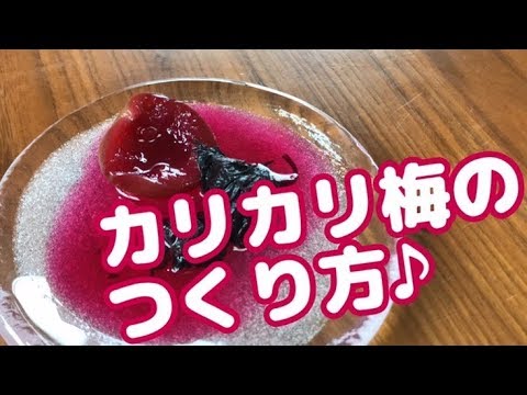 おばあちゃんに教えてもらったカリカリ梅の作り方 一年以上保つ 紫蘇 氷砂糖 Youtube