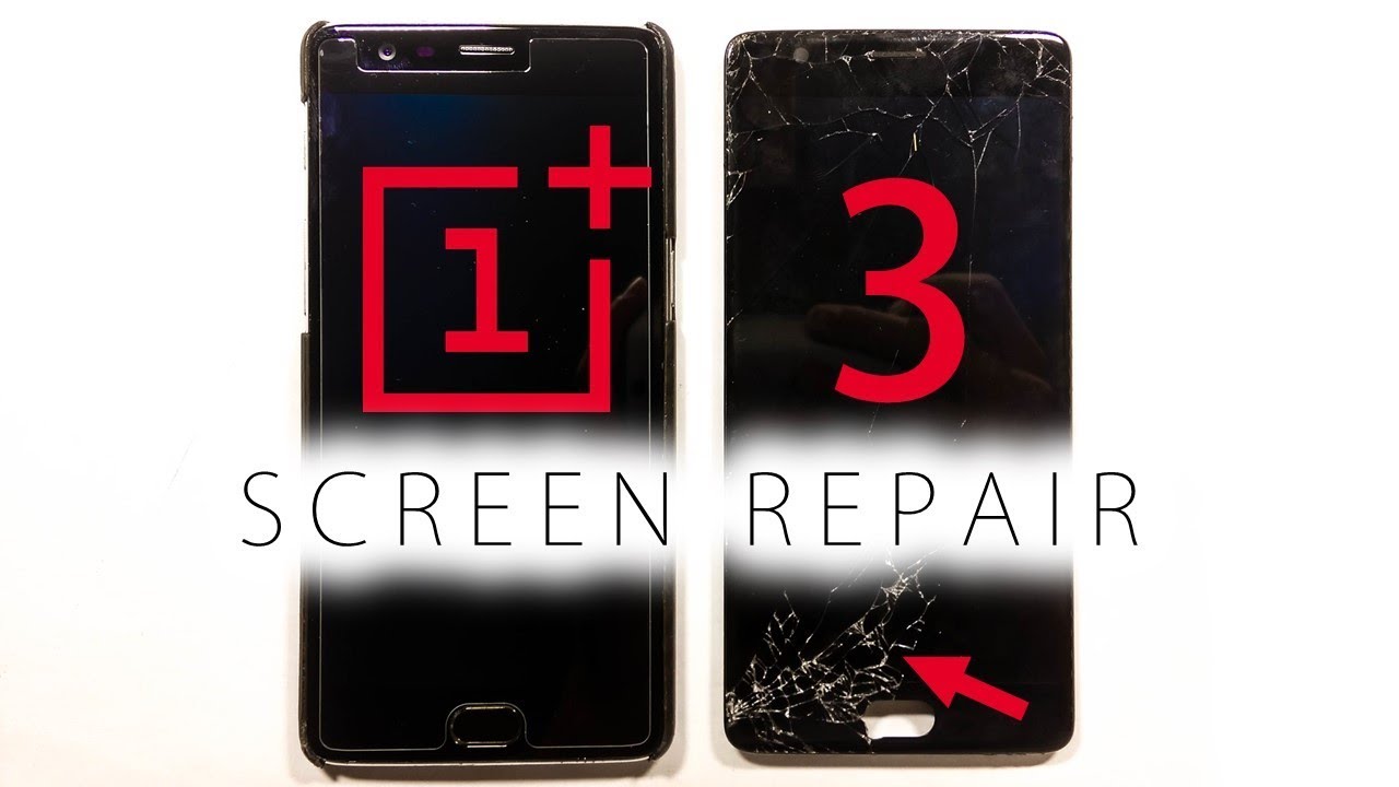 OnePlus 3 broken screen replacement tutorial disassembly and