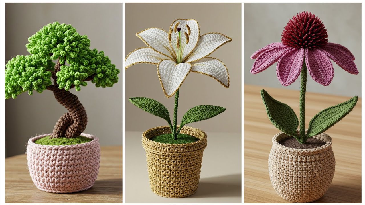 Most Beautiful 😍 Crochet posts plants ideas Free crochet pattern 