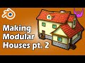Making Modular Houses Pt. 2| Texturing Live Stream | Blender 2.8x