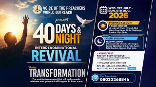 DAY 05 | ANNUAL 40 DAYS INTERDENOMINATION REVIVAL | TRANSFORMATION
