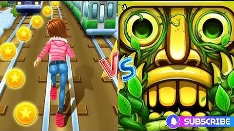 Subway Princess Runner VS Temple Run 2 Gameplay IOS Android || #templerun2#subwayprincessrunner