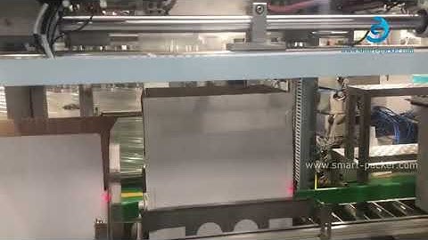 Automatic bag in box bag forming inserting carton case packing machine testing video