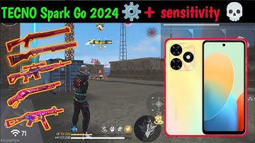 Free Fire Headshot Tecno Spark Go 2024📱 After New update 2025 ⚡ Sitting+Sensitivity+DPI⚙️