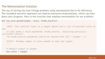 Solving the Coin Change Problem with Memoization in Python