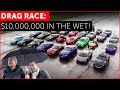 Drag Race! Crazy Wet-Weather Supercars on the Top Gear Test Track!