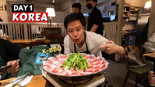 INSANE FIRE Korean BBQ, Designing our own NIKE | Starfield Coex Library vlog