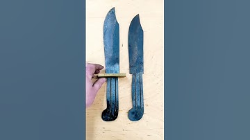 Marine Raider Bowie Knife Progress | #knifemaking #bladesmith #blacksmith