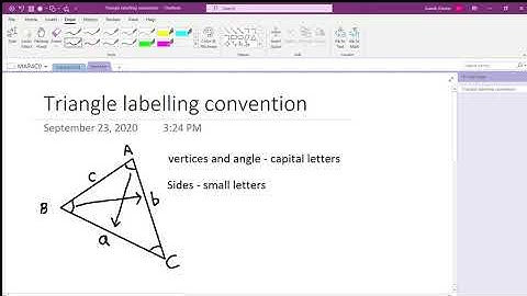 Triangle labelling convention