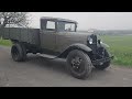 soviet wwii truck GAZ AA driving