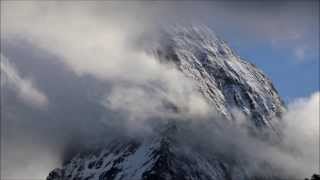 Changing light and cloud on the Matterhorn, Switzerland