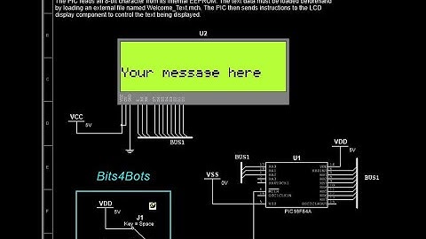 LCD Display MCU PIC16F84A - Multisim