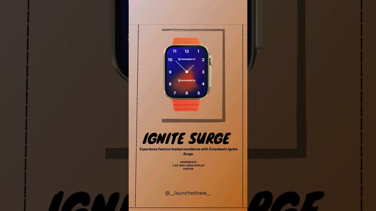 Crossbeats Ignite Surge || 1.83" Amoled Display || 1000 nits Brightness || Launched New ||