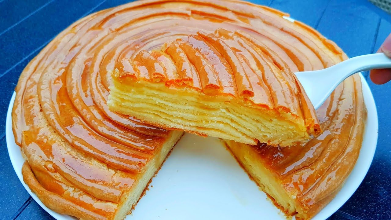 👌مسمنة في الفرن حجم عائلي كتجي مورقة وهشيشة لفطور الصباح  فطيرة/فطائر/مسمن مورق