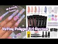 Vettsy Polygel Kit Review | Glitter French Tips | 3D Butterfly Nail Charms