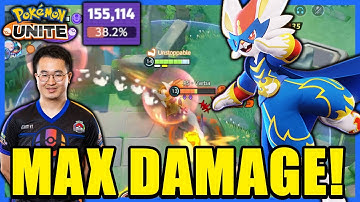 155.000 SCHADE! Blaze Kick Cinderace SMELTEN iedereen! | Pokémon Unite