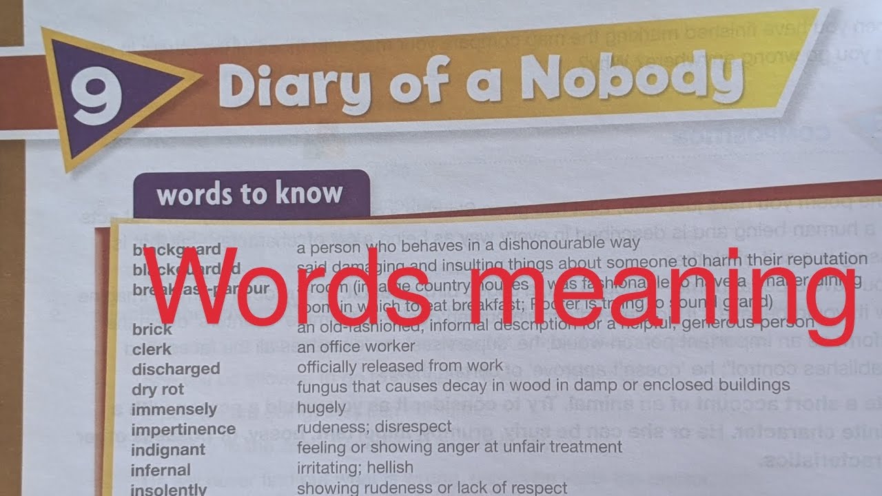 Chapter 9 Diary Of A Nobody New Oxford Modern English Book 8 Words chapter-9-diary-of-a-nobody-new-oxford-modern-english-book-8-words