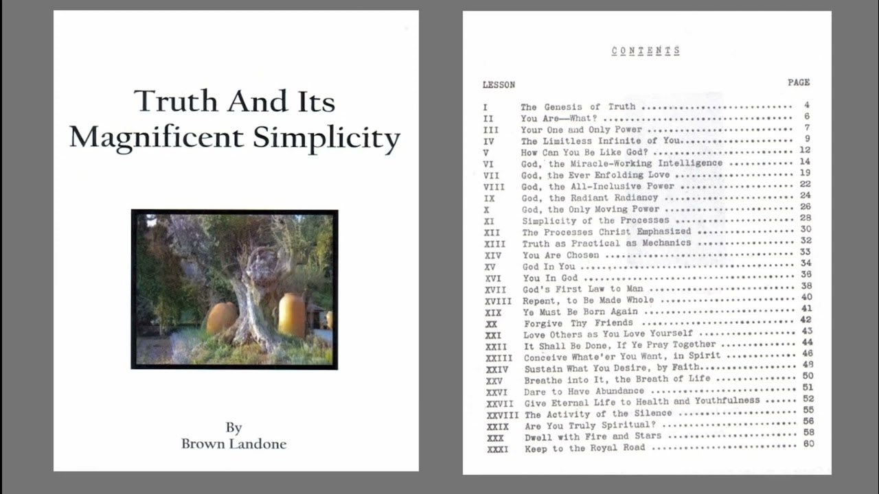 7  Truth and Its Magnificent Simplicity, Brown Landone  Complete