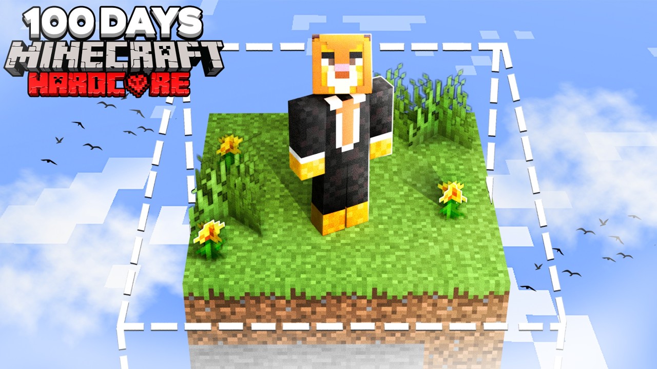 I Spent 100 Days Trapped in an EXPANDING WORLD in Hardcore Minecraft