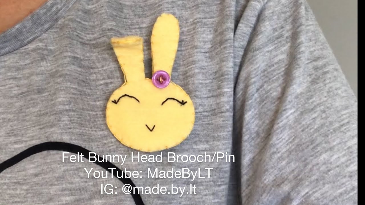 Making Cute Bunny Pin/Brooch 🐰