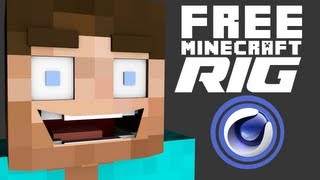 Free Minecraft Rig in Cinema 4D | Automatic walking feature Built in!