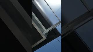 後付け【おしゃれDIY】1階玄関の雨除け、日除けに出幅100cmの庇（ひさし）設置事例 #Shorts