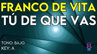 Franco De Vita - Tú De Qué Vas - Karaoke Instrumental - Bajo