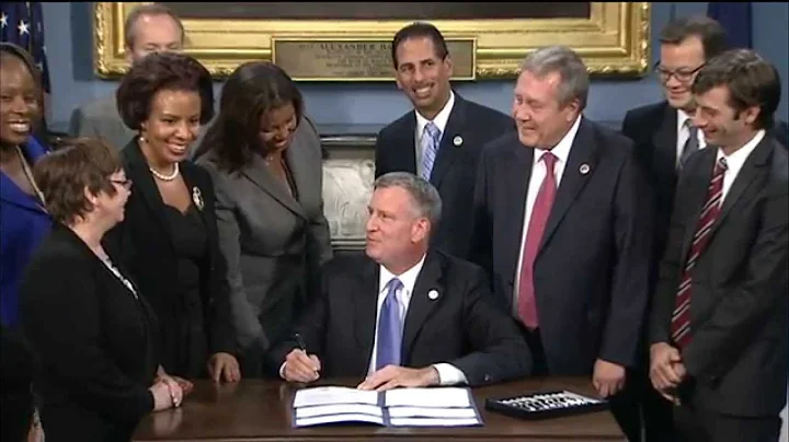 Mayor de Blasio Signs a Series of Bills Into Law