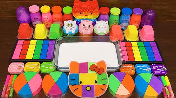 HELLO KITTY !!! Mixing Random into GLOSSY Slime !!! Satisfying Slime Video #103