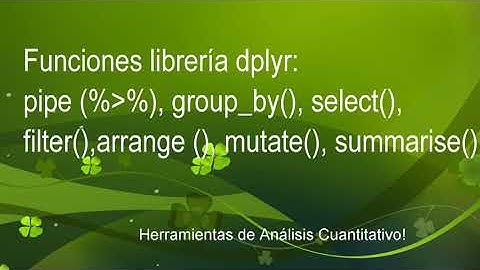 Funciones librería dplyr: