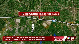 Mother, child hit by vehicle in Burlington hit-and-run, Graham man charged