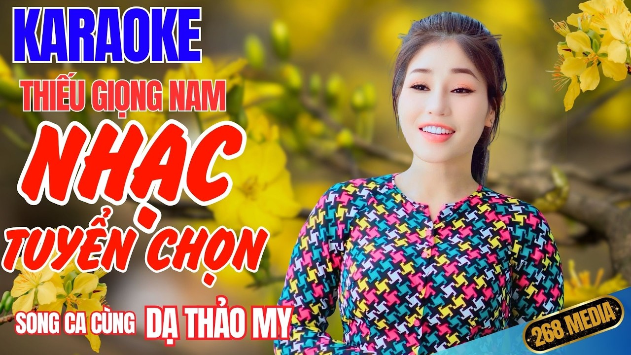 VÓ NGỰA TRÊN ĐỒI CỎ NON KARAOKE - Song Ca Cùng Dạ Thảo My | Thiếu Giọng Nam