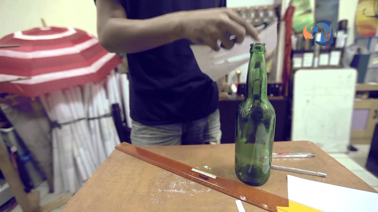 MENYULAP BOTOL BEKAS MENJADI VAS BUNGA KEREN YouTube