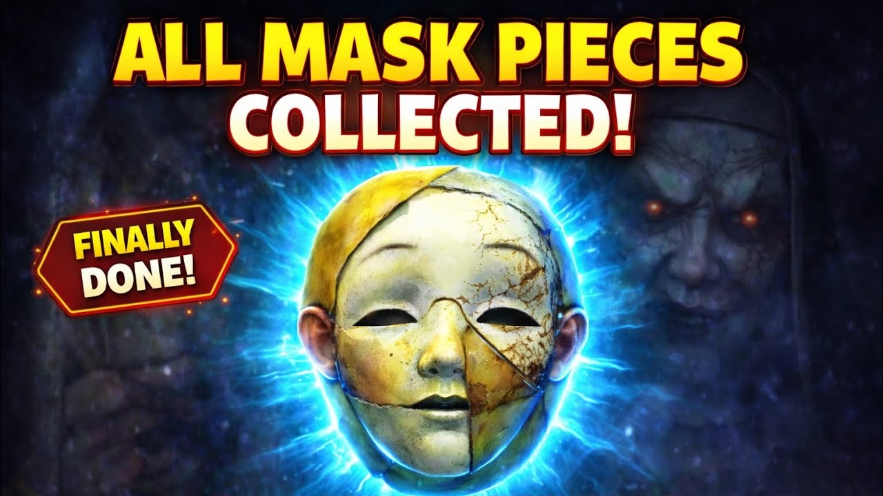 Finally collected all mask pieces in Evil Nun! Full mask completed