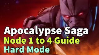 Apoc Saga: Hard Difficulty - Nodes 1 to 4 Full Guide & Gameplay | MARVEL Strike Force - F2P