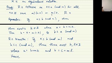 Modular Arithmetic Defines an Equivalence Relation