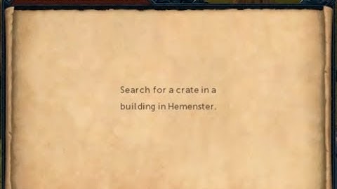 Search for a crate in a building in Hemenster