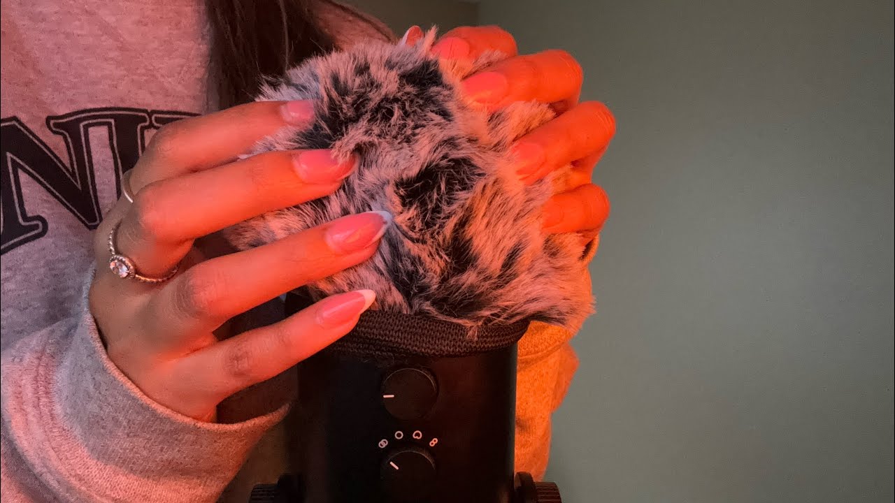 ASMR Fluffy Mic Scratching with Layered Fire Crackling Sounds🪵🔥😴no talking