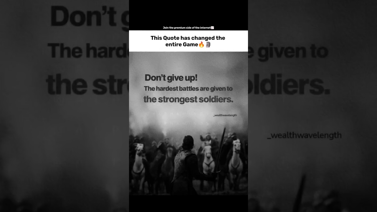 🔥 "Tough times create warriors — keep fighting, you're built for this!"  