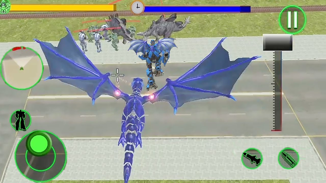 Transforming Dragon Robot Vs Jurassic Dino World || Robot Transform Game - 