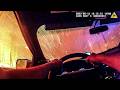 Cop drives into wildfire & totally freaks out as it rains fire