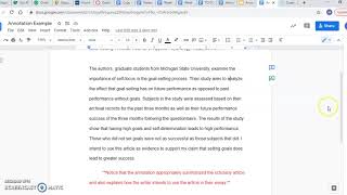 Annotated Bibliography Directions