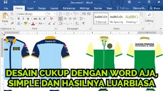 Cara desain baju di Microsoft word untuk pemula