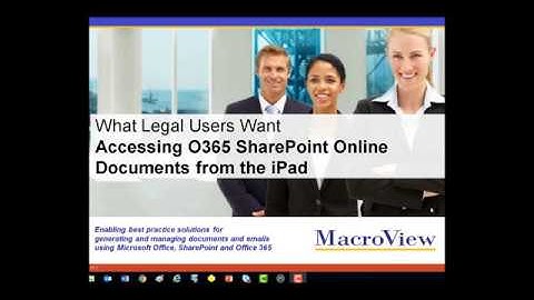 Accessing Documents & Emails in O365 SharePoint Online from an iPad