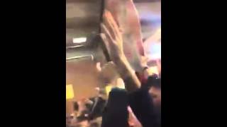 Sheffield United fans in the concourse away at Man Utd FA Cup 3rd Round