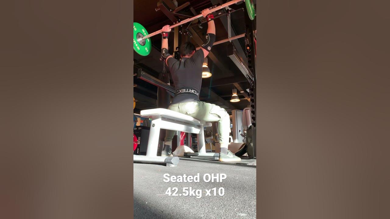 Seated OHP 42.5kg x10 YouTube
