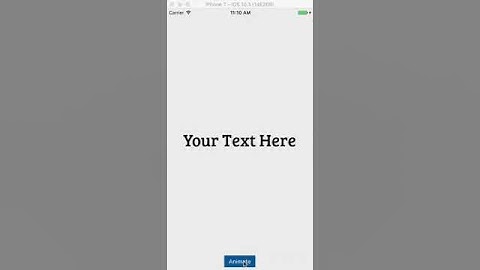 Prototype Animation for iOS App - Spring Text Animations