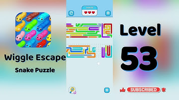🎮 Wiggle Escape Level 53 Walkthrough | Snake Puzzle Challenge 🐍 | SolutionGuruji
