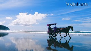 My solo bicycle trip to Parangtritis Beach after waching World Cup game at a caf