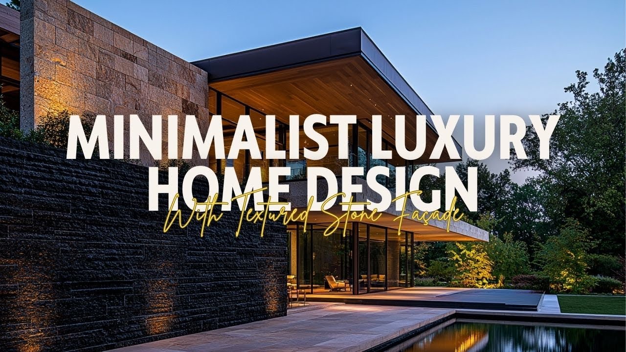 Modern Minimalist Luxury Home Design Textured Stone Façade Trends